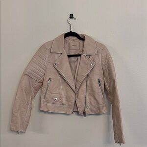 Blank NYC women's baby pink Leather Jacket